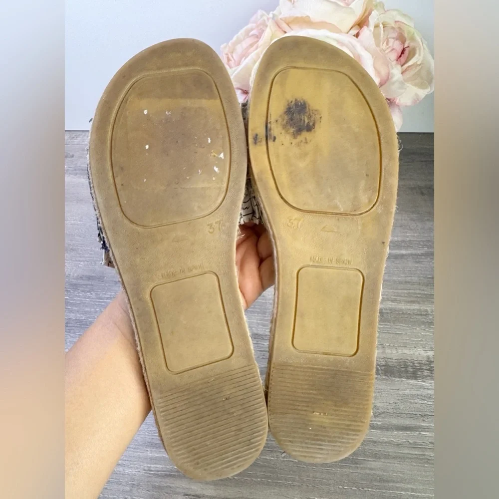Manebi Espadrille Slides Womens size EU37/US6.5-7 $159 Anthropologie